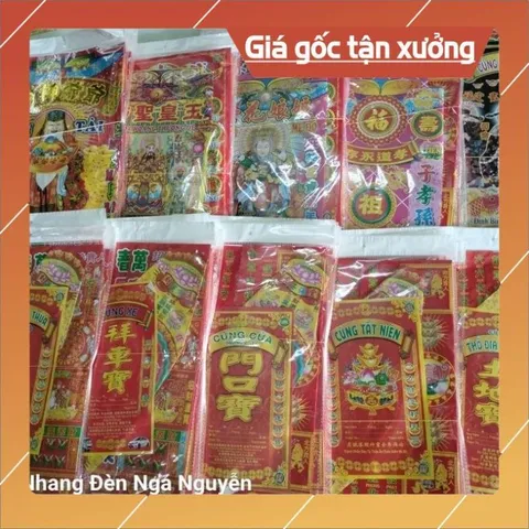 Bộ Giấy Cúng Tết lớn đẹp/Giấy cúng giao thừa, tất niên,tam tai, đất đai, thần tài,ông Táo có hoả tốc