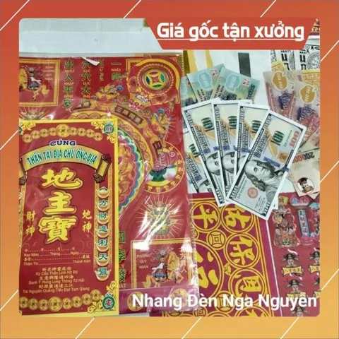 Bộ Giấy Cúng Tết lớn đẹp/Giấy cúng giao thừa, tất niên,tam tai, đất đai, thần tài,ông Táo có hoả tốc