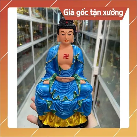 Tượng Dược Sư Quang Vương Phật Cao 18 cm MÀU XANH