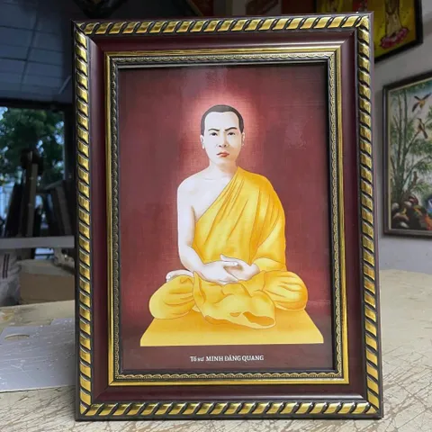 Khung Tranh TỔ SƯ MINH ĐĂNG QUANG - có khung  có hoả tốc