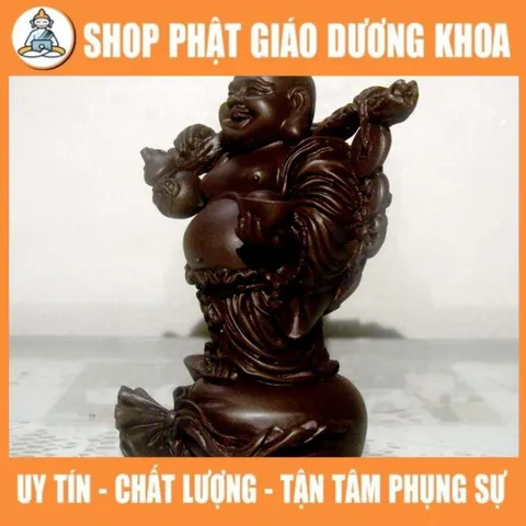 Tượng ngài Di Lặc Bồ Tát cầm hồ lô cao 13cm-nhiều mẫu có hoả tốc
