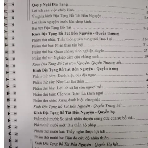 10 Vở chép kinh Địa Tạng in mờ bìa CAO CẤP  a4 gieo duyên
