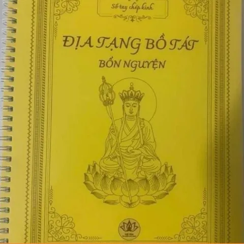 10 Vở chép kinh Địa Tạng in mờ bìa CAO CẤP  a4 gieo duyên