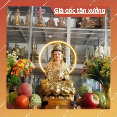 Bình Hoa Thờ Cúng Lưu Ly Vàng - 3 cỡ, hàng cao cấp cực đẹp