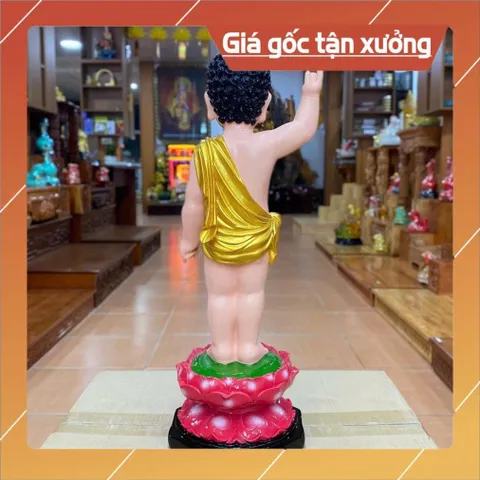 Tôn Tượng Đản Sanh Đứng 58cm Nhựa Composite Màu Vẽ CỰC ĐẸP