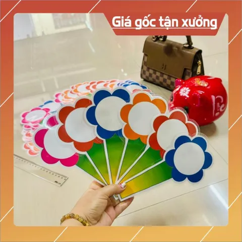 Sét 10 Thẻ hoa cầm tay ghi đáp án, số, dấu, chữ cái... 1 mặt - Cỡ  (10 x 21cm) HOẢ TỐC HCM