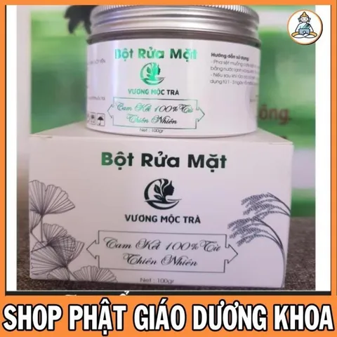 Hủ Bột rửa mặt VƯƠNG MỘC TRÀ chính hãng 100gr