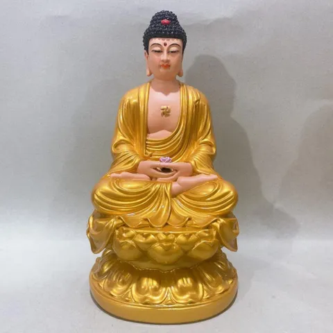 Bộ Tây Phương Tam Thánh Vàng Vẽ Ngồi 30cm Có Pháp Khí Siêu Đẹp COMPOSITE