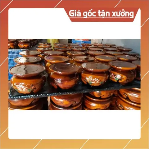 Đôn gỗ - Đế gỗ tròn để tượng Phật, lư hương, bát nhang có hoả tốc