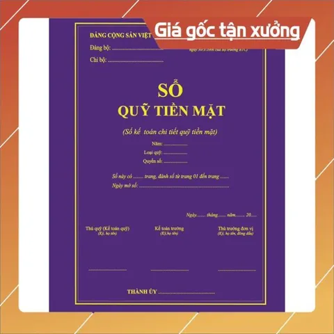 SỔ QUỸ TIỀN MẶT ( mẫu S11-H) có hoả tốc