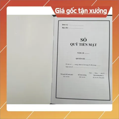 SỔ QUỸ TIỀN MẶT ( mẫu S11-H) có hoả tốc