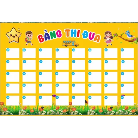 Tờ Bảng thi đua 30.40.50 học sinh kích thước 30cmx  40cm