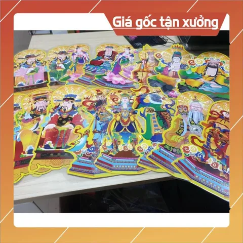 Bộ tranh cúng bày đàn lễ, cúng 17 bức ép plastic CAO 40CM IN ĐẸP