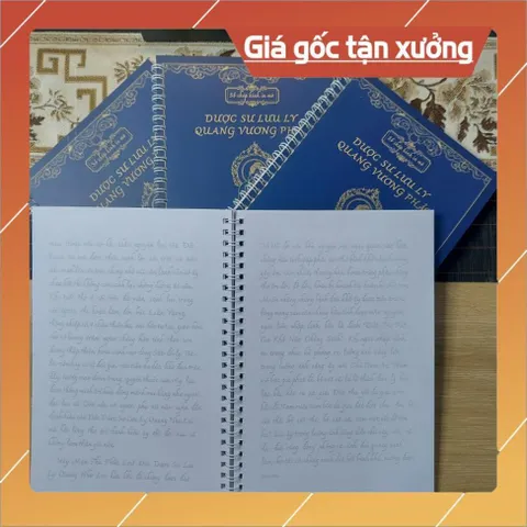 Vở Chép Kinh Dược Sư In Chữ Mờ Cao Cấp, Sổ Chép Kinh Dược Sư