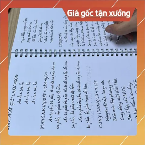 Vở Chép Kinh Dược Sư In Chữ Mờ Cao Cấp, Sổ Chép Kinh Dược Sư