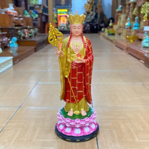 Tượng Địa Tạng Vương Bồ Tát Đứng 50cm Nhựa Composite đẹp