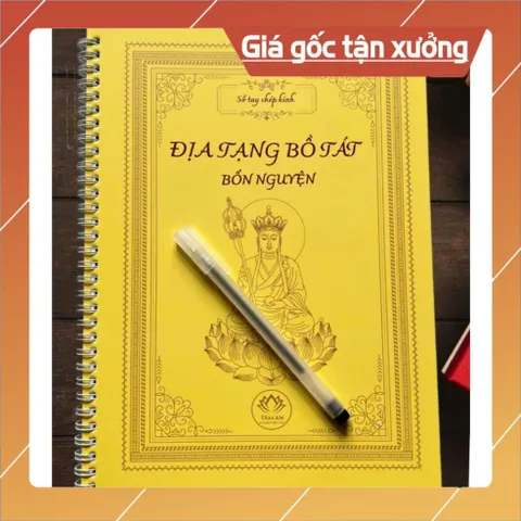 Vở Chép Kinh Địa Tạng In Mờ ( Tâm An)+ Bút CÓ HOẢ TỐC