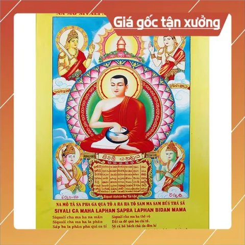 Khung Tranh Thánh Tăng Sivali tài lộc đệ nhất nhiều mẫu + khung