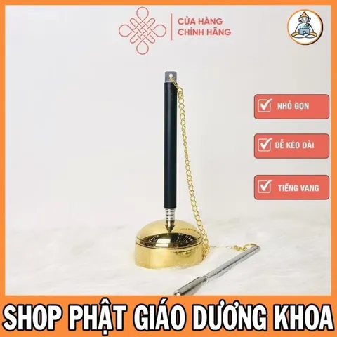 Khánh Tay Tụng Kinh Cán Rút Đài Loan Chất Liệu Đồng