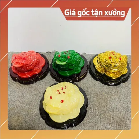Tượng Cóc Thiền Thừ Phong Thuỷ Ngậm Đồng Tiền có hoả tốc