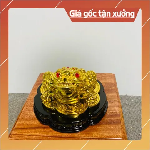 Tượng Cóc Thiền Thừ Phong Thuỷ Ngậm Đồng Tiền có hoả tốc