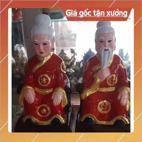 COMBO TÔN TƯỢNG ÔNG BÀ CỬU HUYỀN THẤT TỔ 40CM ĐẤT NUNG - TƯỢNG CỬU HUYỀN THẤT TỔ