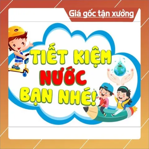 Tờ Hiệu lệnh tiết kiệm nước ép plastic siêu bền sẵn băng keo ép platics sẵn