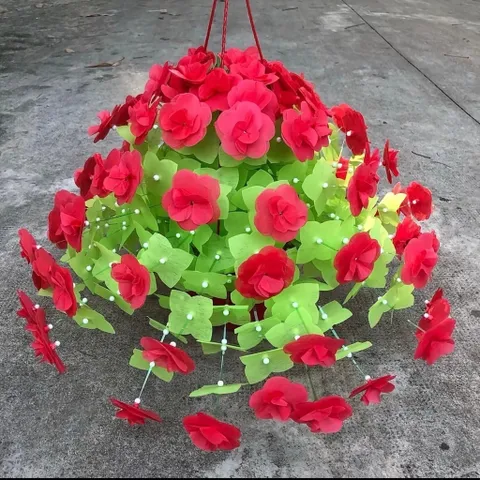 Bộ nguyên liệu tự làm hoa giấy lụa cánh tròn 84 bông