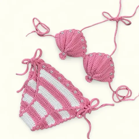 Bikini len cho bé mẫu sò