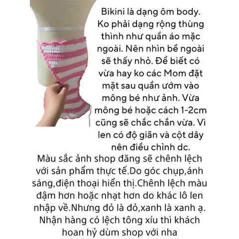 Bikini len cho bé mẫu sò