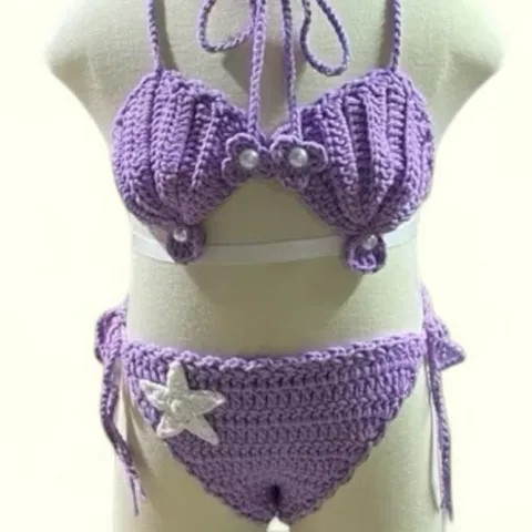 Bikini len cho bé mẫu sò