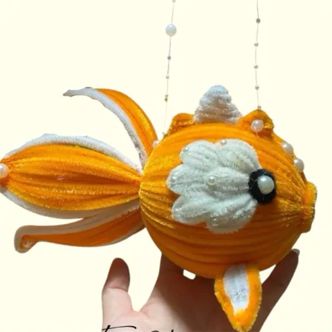 Lồng đèn cá kẽm nhung handmade