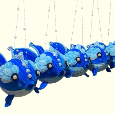 Lồng đèn cá kẽm nhung handmade
