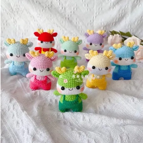 Rồng móc khóa bằng len Handmade