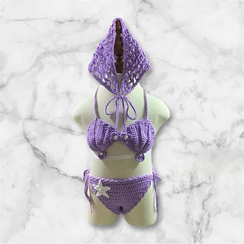 Bikini len cho bé. Bikini kèm khăn đội đầu nhiều mẫu