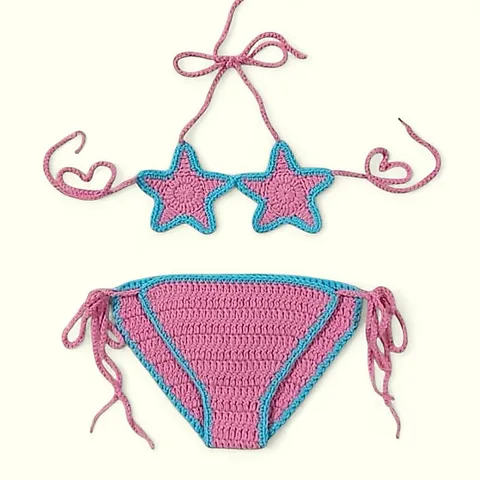 Bikini len cho bé gái. Bikini handmade 1/2 (ảnh thật,hàng sẵn)
