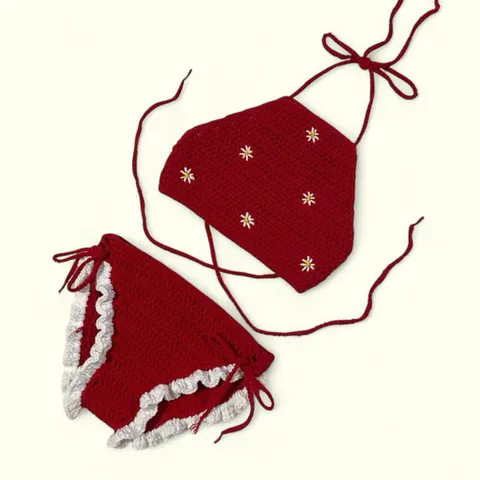 Bikini len cho bé gái. Bikini handmade 1/2 (ảnh thật,hàng sẵn)