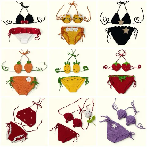 Bikini len cho bé gái. Bikini handmade 1/2 (ảnh thật,hàng sẵn)