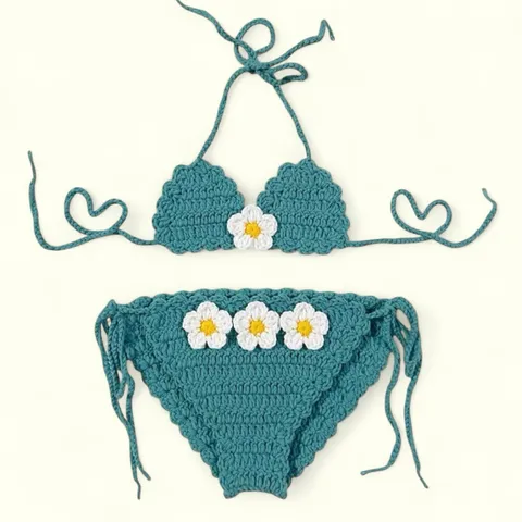 Bikini len cho bé gái. Bikini handmade 1/2 (ảnh thật,hàng sẵn)