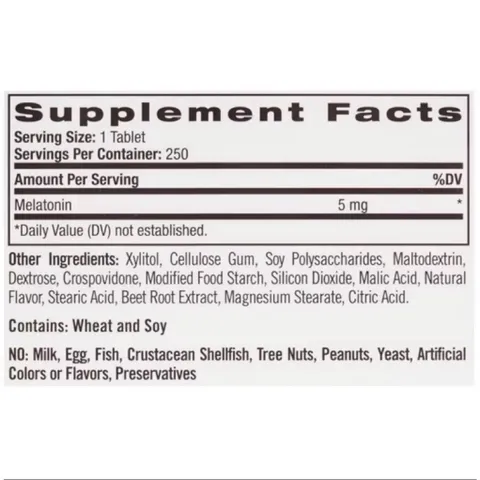 Viên, Kẹo hỗ trợ giấc ngủ Natrol Melatonin 5mg _SmallFamily