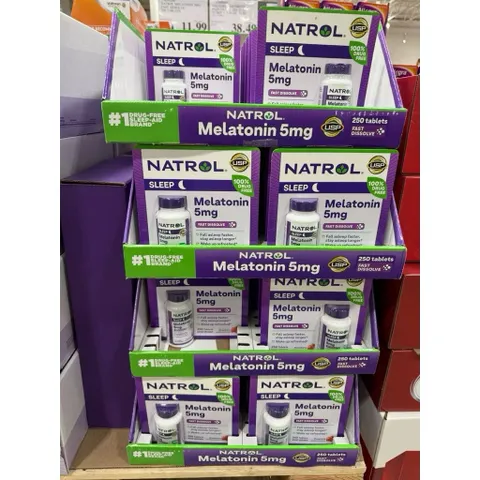 Viên, Kẹo hỗ trợ giấc ngủ Natrol Melatonin 5mg _SmallFamily