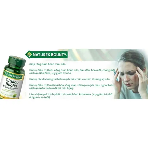 Viên uống bổ não Nature's Bounty Ginkgo Biloba 60mg 60 viên _SmallFamily