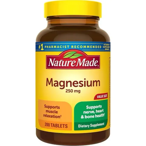 Viên Uống Bổ Sung Magnesium 250mg ( magie) Nature Made - Hỗ Trợ Cơ Bắp, Tim Mạch & Hệ Thần Kinh Khỏe Mạnh _SmallFamily