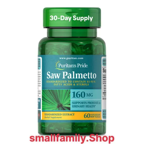 Viên Uống Hỗ Trợ Tuyến Tiền Liệt Saw Palmetto Puritan's Pride 160mg (60 Viên)