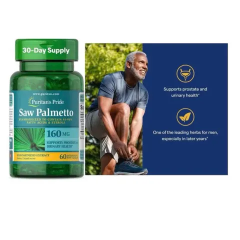 Viên Uống Hỗ Trợ Tuyến Tiền Liệt Saw Palmetto Puritan's Pride 160mg (60 Viên)