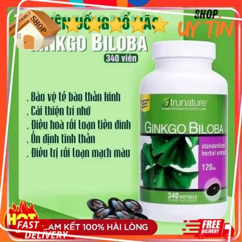 [Date 2027] Viên Bổ Não Trunature Ginkgo Biloba 120mg - Small Family