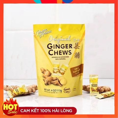 Kẹo gừng dẻo Original Ginger Chews Nhập Mỹ - Small Family 826882