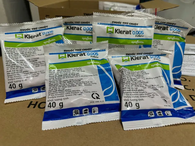 Thuốc diệt chuột Klerat gói nhỏ 40g (Không cần trộn mồi) hiệu quả ngay sau 1 lần đặt