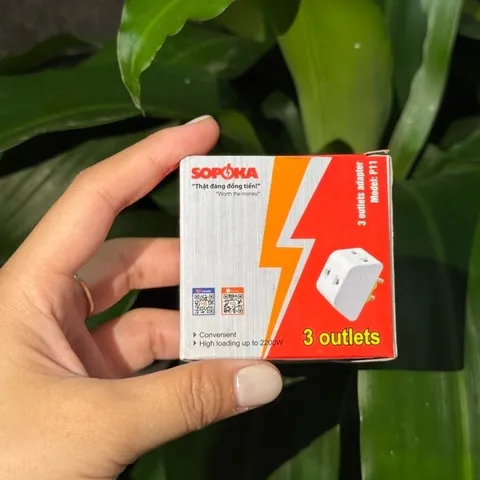 Đầu nối chia điện đa năng 3 cửa SOPOKA P11 chịu tải 2200W