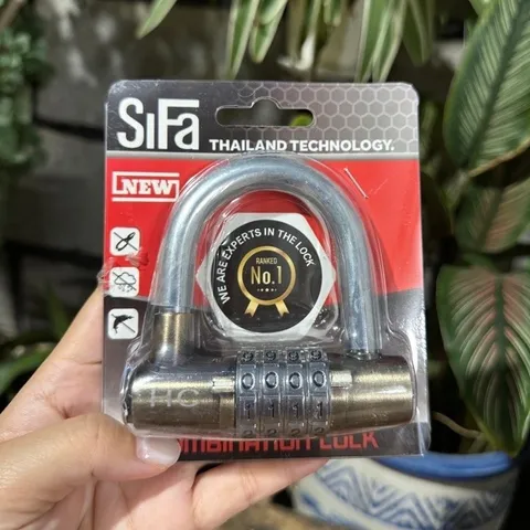 Ổ khóa SiFa chữ U, Khóa mã số 4 chữ số, chất liệu hợp kim inox chống gỉ, cao cấp bền bỉ,hàng cao cấp chính hãng